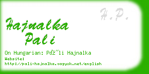 hajnalka pali business card